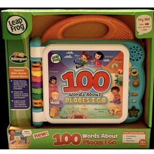 NEW Leap Frog 100 Words About Places I Go Bilingual English Spanish Learning Toy